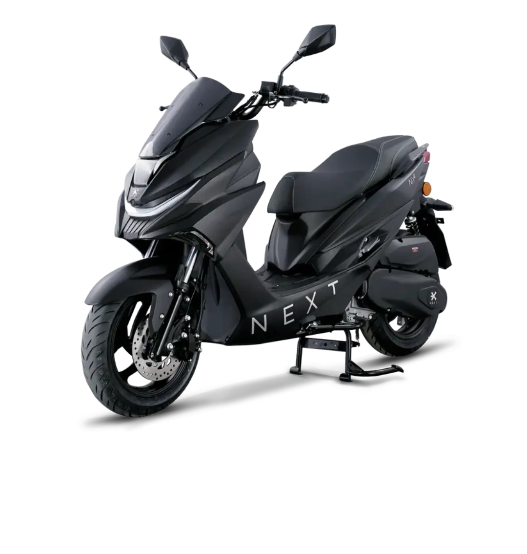 Schwarzer 125 ccm Elektro Roller NEXT mit Mittelständer