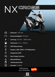 Next NXCross 125i Benzinroller